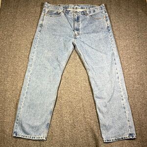 Levi's Mens 505 Straight Jeans Size 40 x 30 Blue Cotton Stretch Workwear